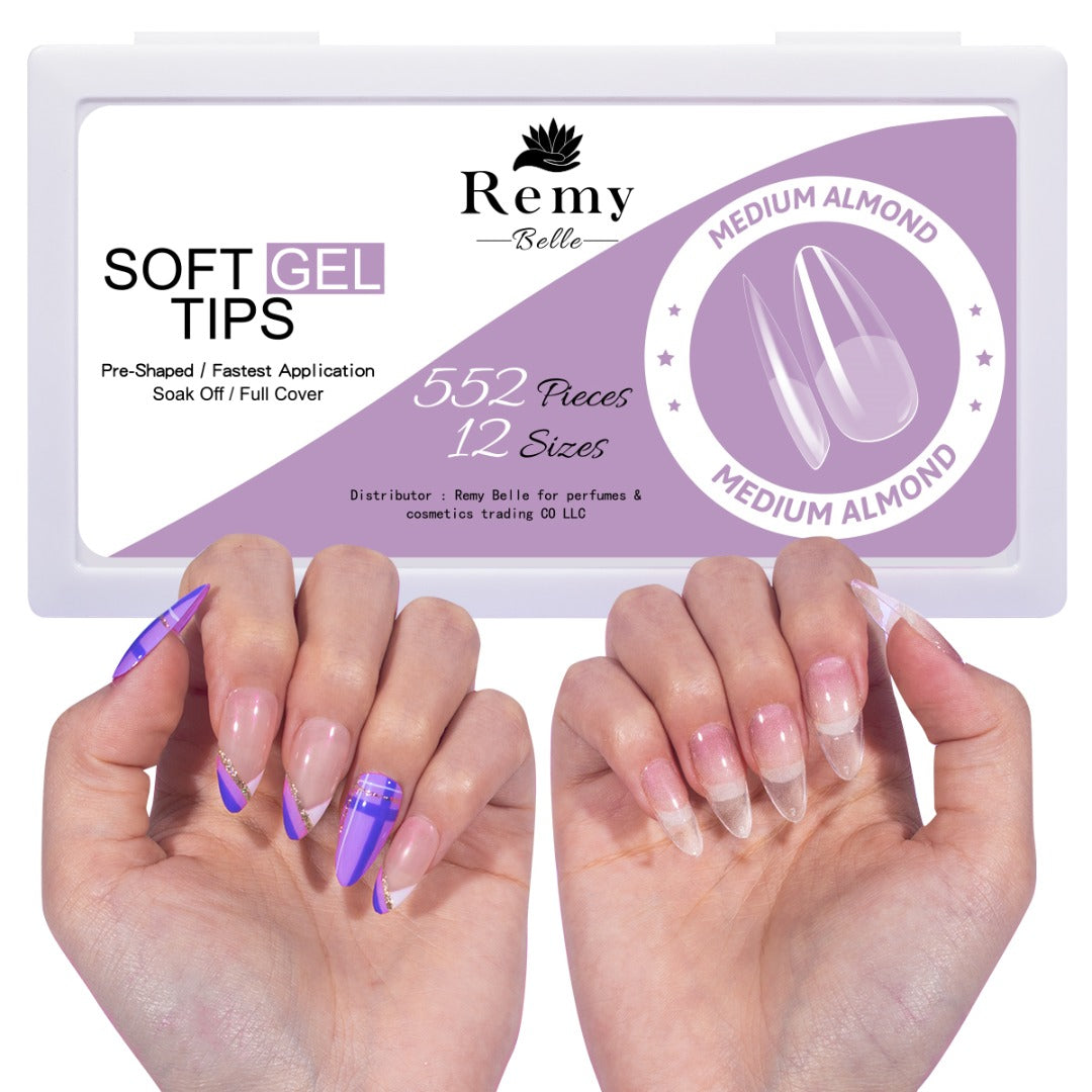 Remy Belle - Nails Soft Gel Tips - Medium Almond 552 Pcs