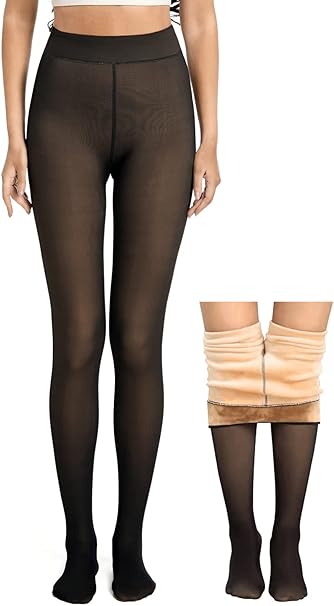Remy Belle - Fleece Tights - 220g Black
