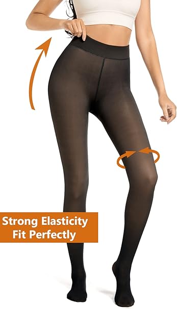 Remy Belle - Fleece Tights - 220g Black