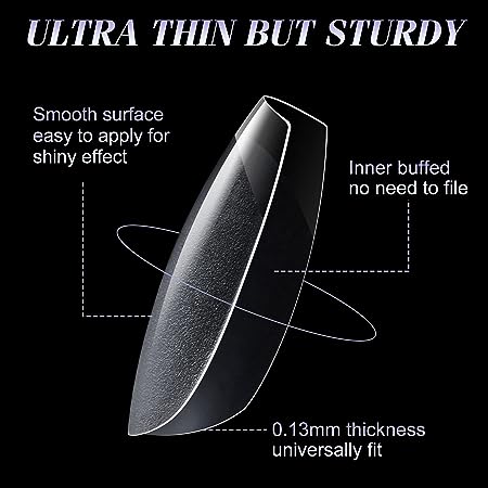 Remy Belle — Мягкие гелевые типсы для ногтей — XS Coffin, 240 шт. 