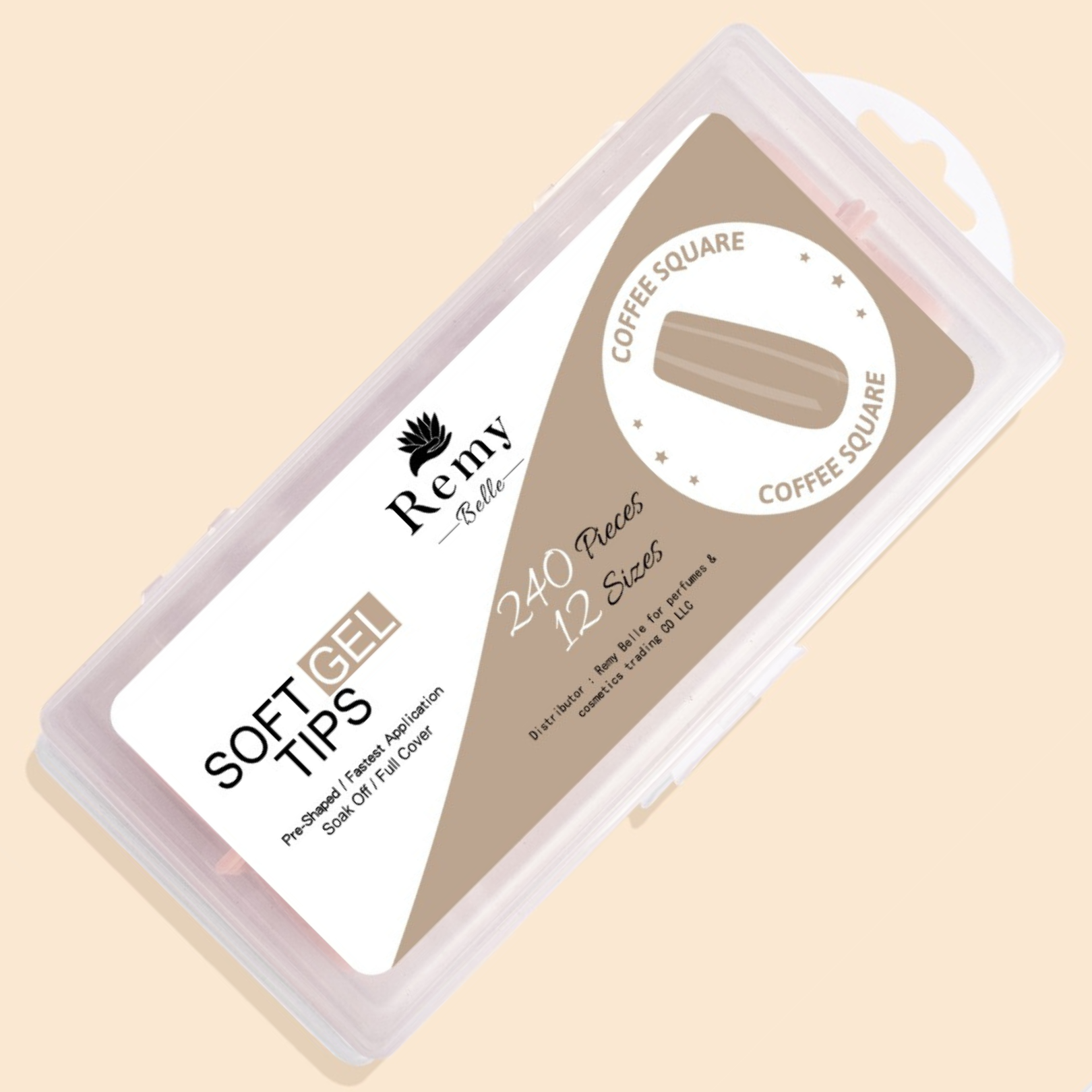 Remy Belle - Мягкие гелевые типсы для ногтей - Кофейные 240 шт. 