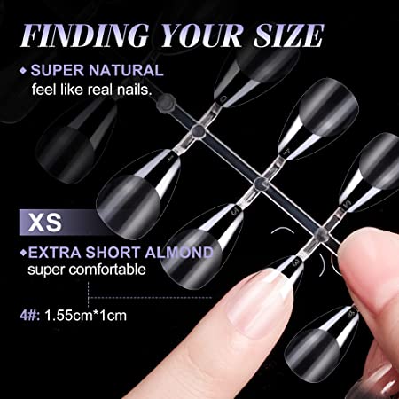 Remy Belle - Мягкие гелевые типсы для ногтей - XS Almond 240 шт. 