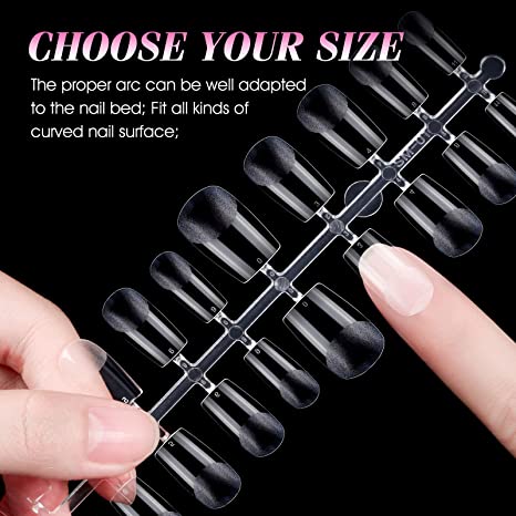 Remy Belle - Мягкие гелевые типсы для ногтей - Короткие квадратные, 240 шт. 