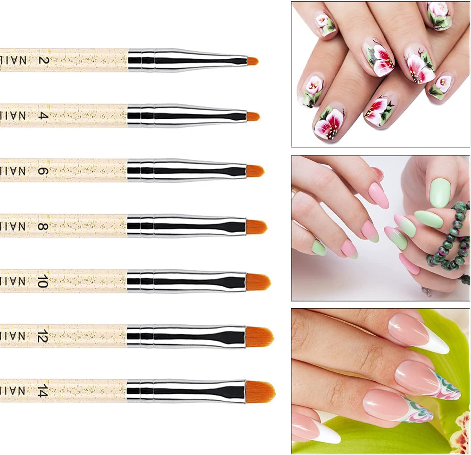 Remy Belle - Аксессуары для ногтей - Набор кистей для ногтей из 7 шт.