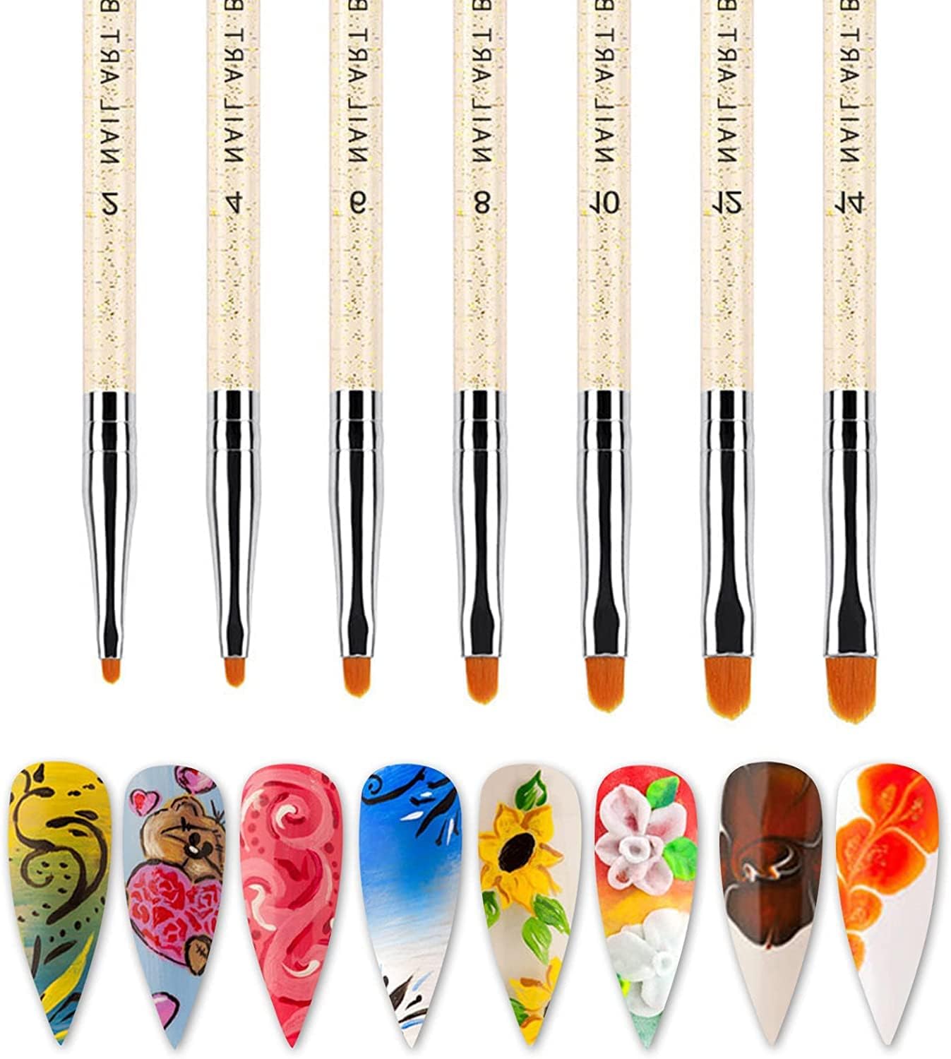 Remy Belle - Аксессуары для ногтей - Набор кистей для ногтей из 7 шт.