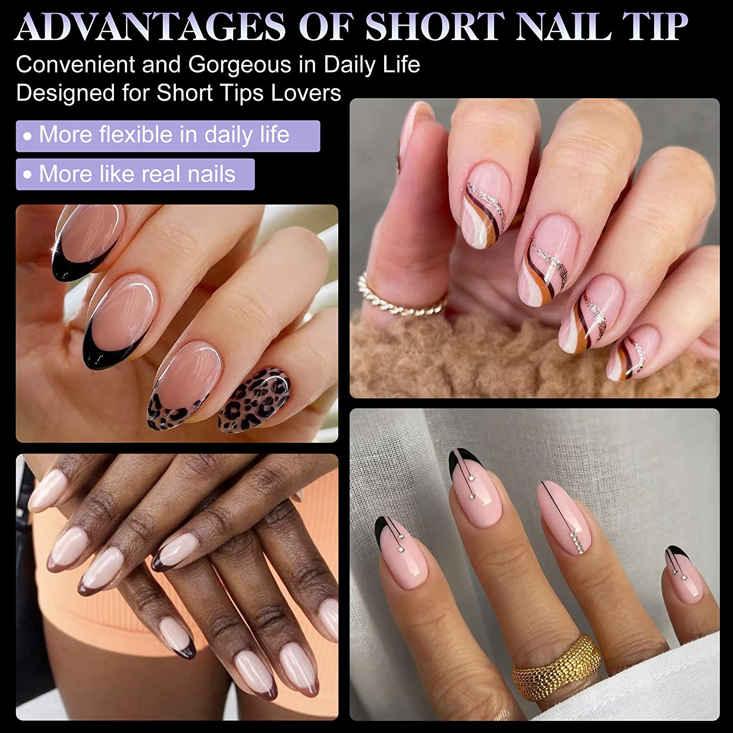 Remy Belle - Мягкие гелевые типсы для ногтей - XS Almond 240 шт. 