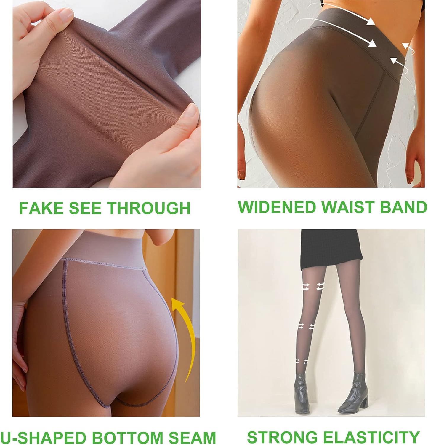 Remy Belle - Fleece Tights - 80g Coffee