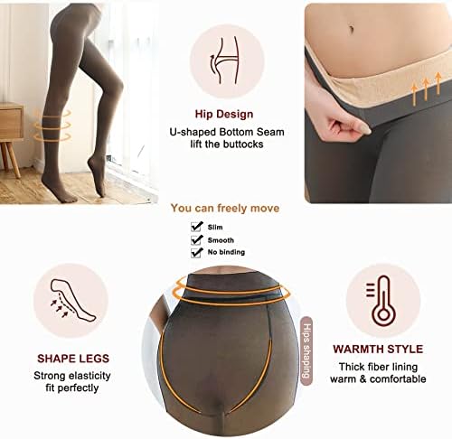 Remy Belle - Fleece Tights - 80g Grey