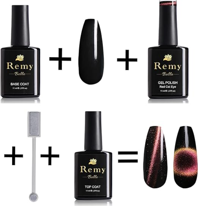 Remy Belle - Nails Gel Polish - Cat Eye Red with Magnet Stick 11ml