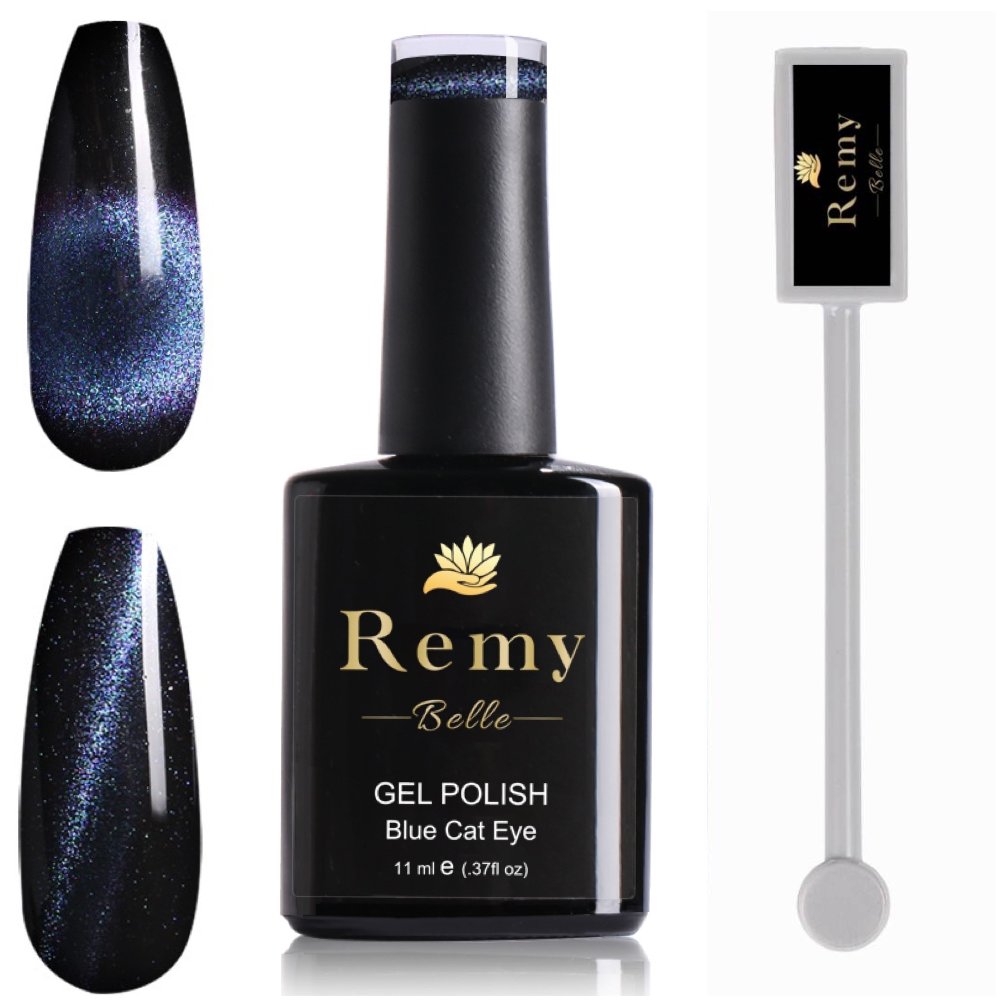 Remy Belle - Nails Gel Polish - Cat Eye Blue with Magnet Stick 11ml