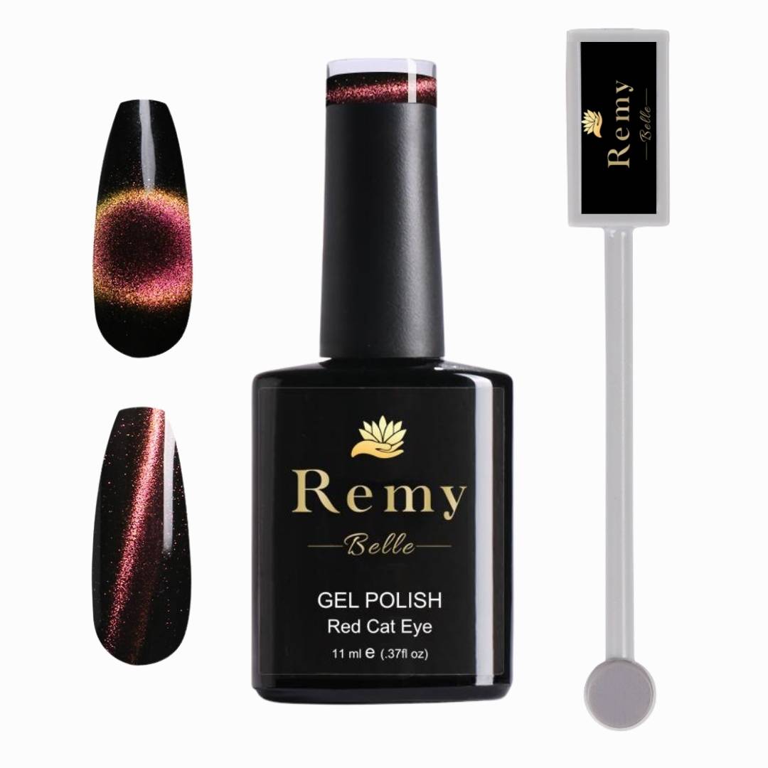 Remy Belle - Nails Gel Polish - Cat Eye Red with Magnet Stick 11ml