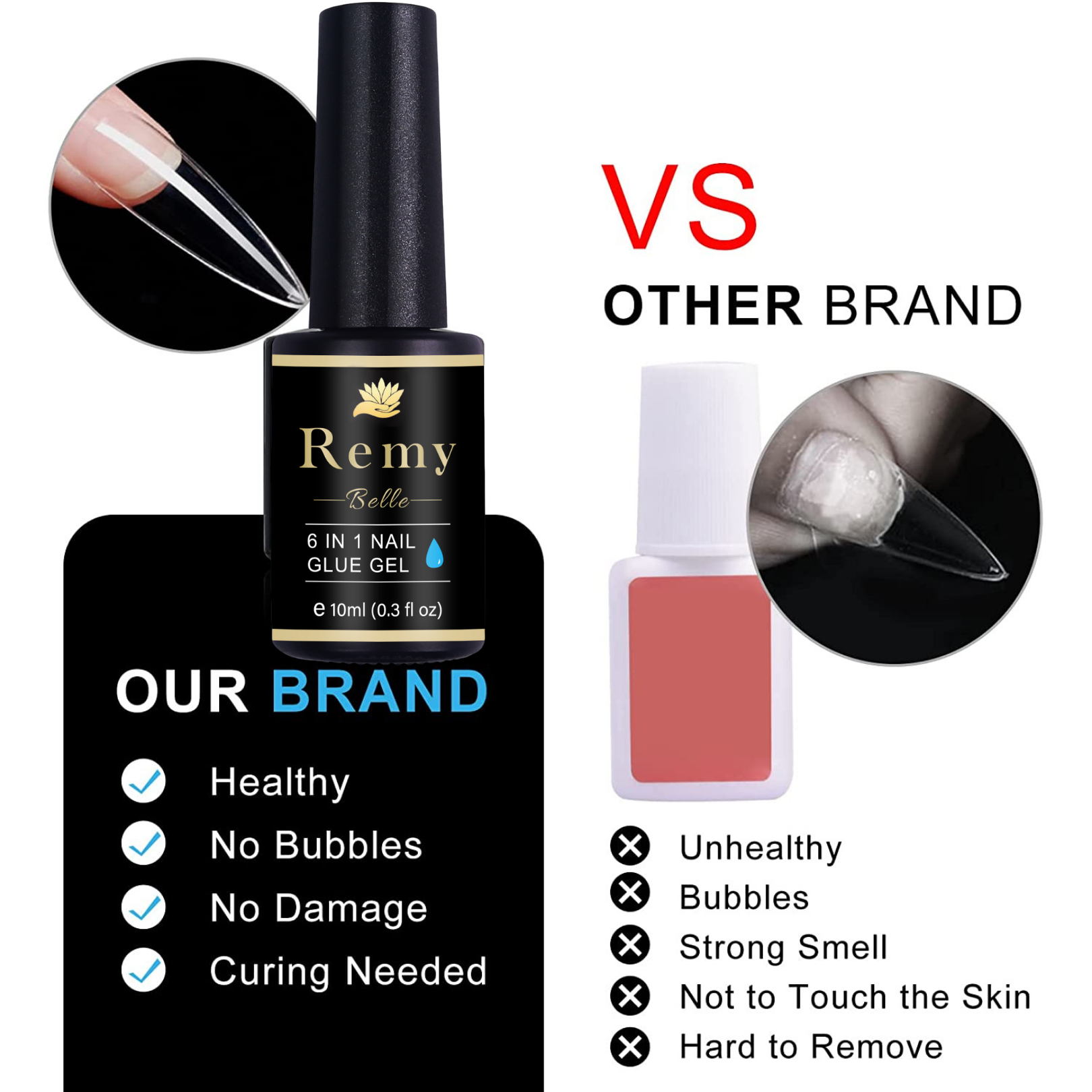 Remy Belle - Nails Soft Gel Tips - Клей-гель 6 в 1 