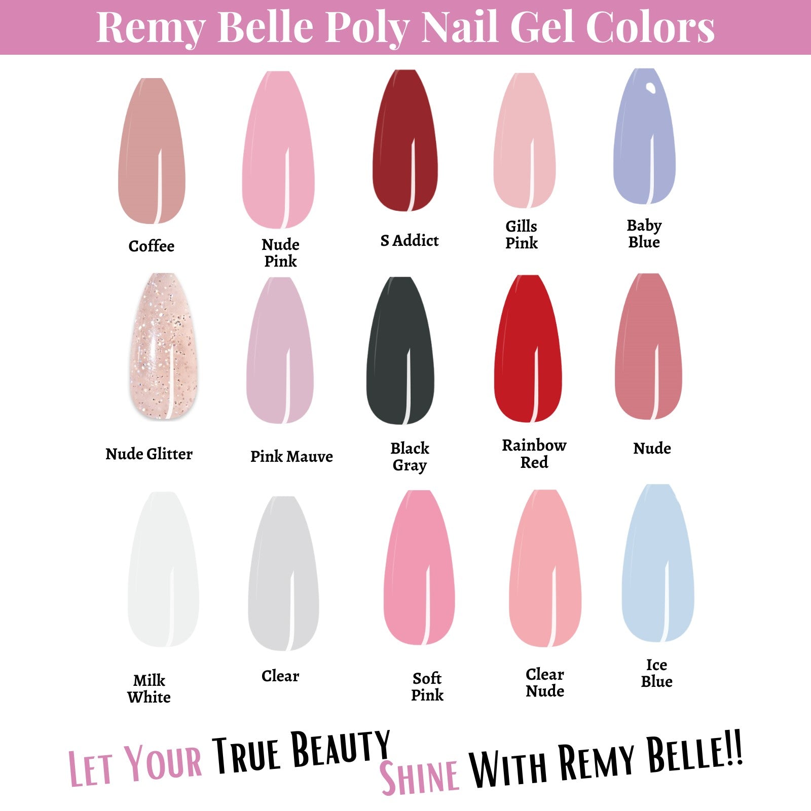 Remy Belle - Nails Poly Gel Single - Гель прозрачный 15г 