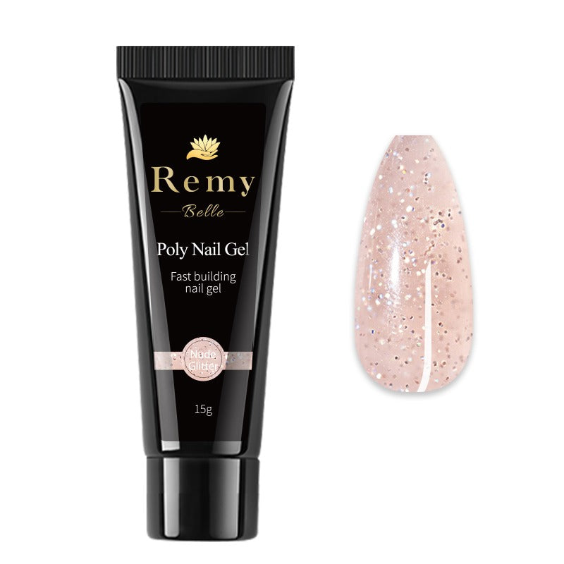 Remy Belle - Nails Poly Gel Single - Nude Glitter 15g