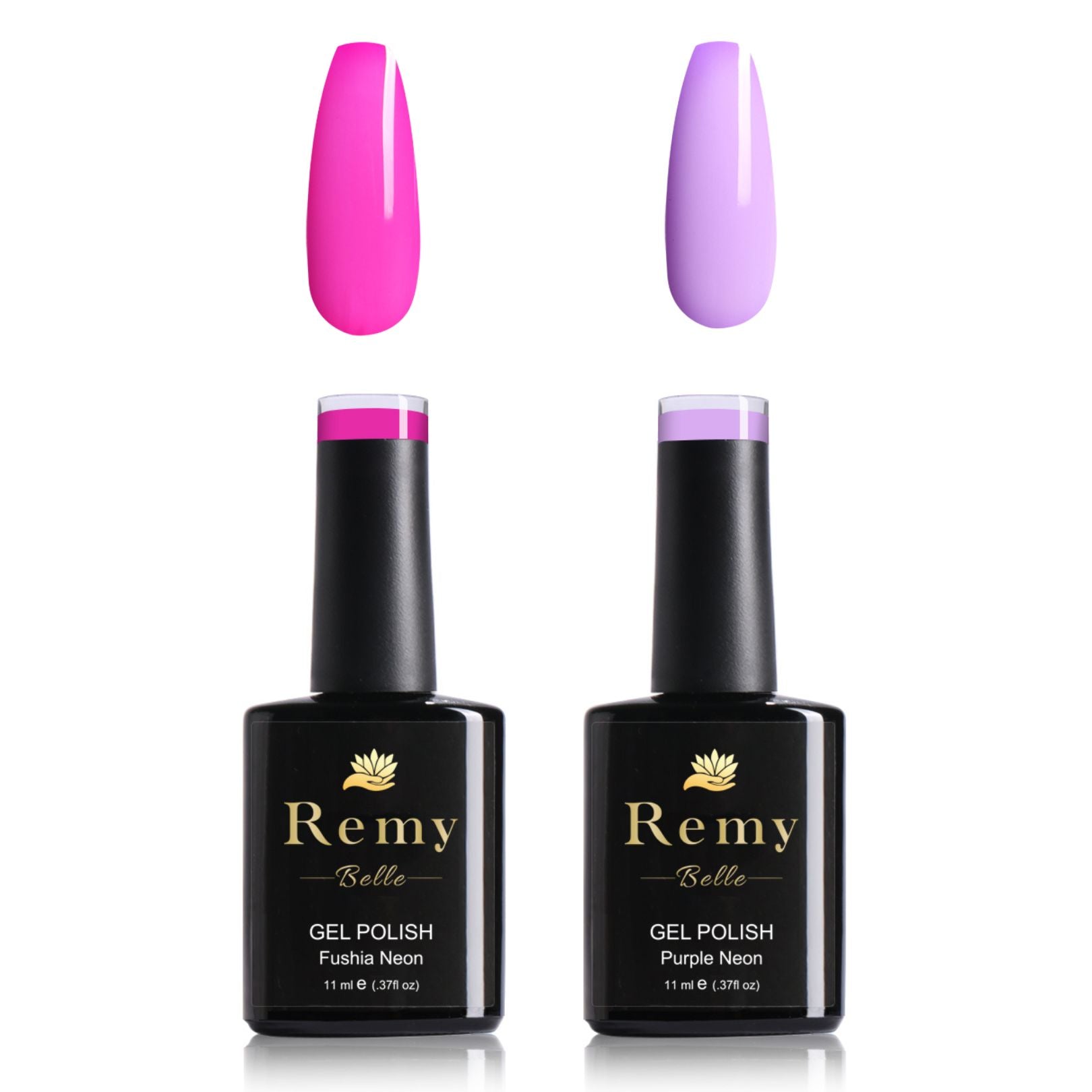 Remy Belle - Nails Gel Polish Kit - Fushia Neon & Purple Neon