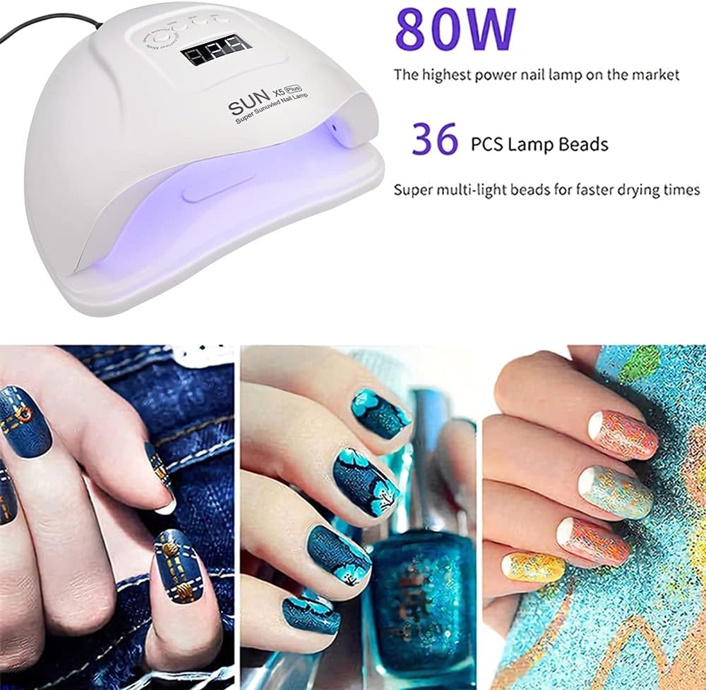 ريمي بيل - إكسسوارات الأظافر - مصباح LED بالأشعة فوق البنفسجية 80 وات 