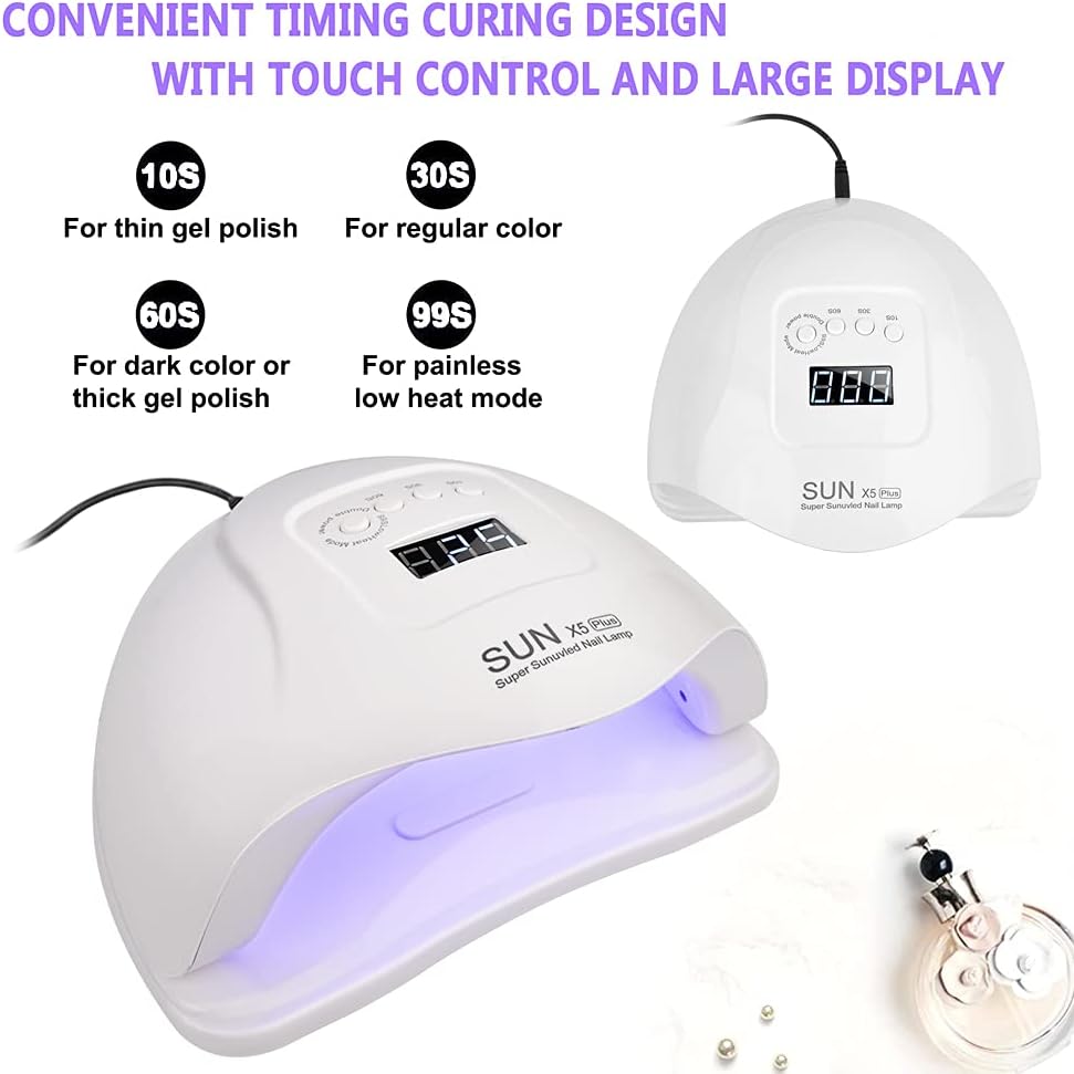 ريمي بيل - إكسسوارات الأظافر - مصباح LED بالأشعة فوق البنفسجية 80 وات 