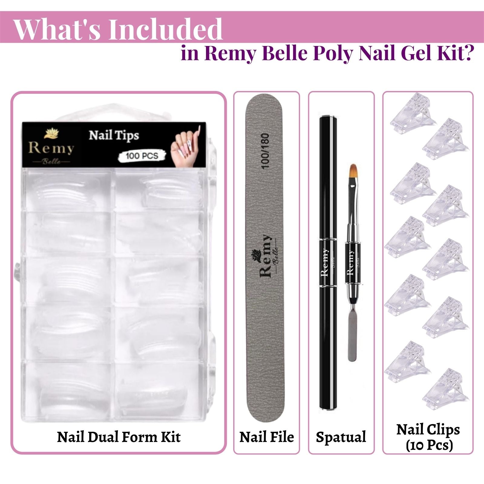 Remy Belle - Аксессуары для ногтей с полигелем - Набор для ногтей 